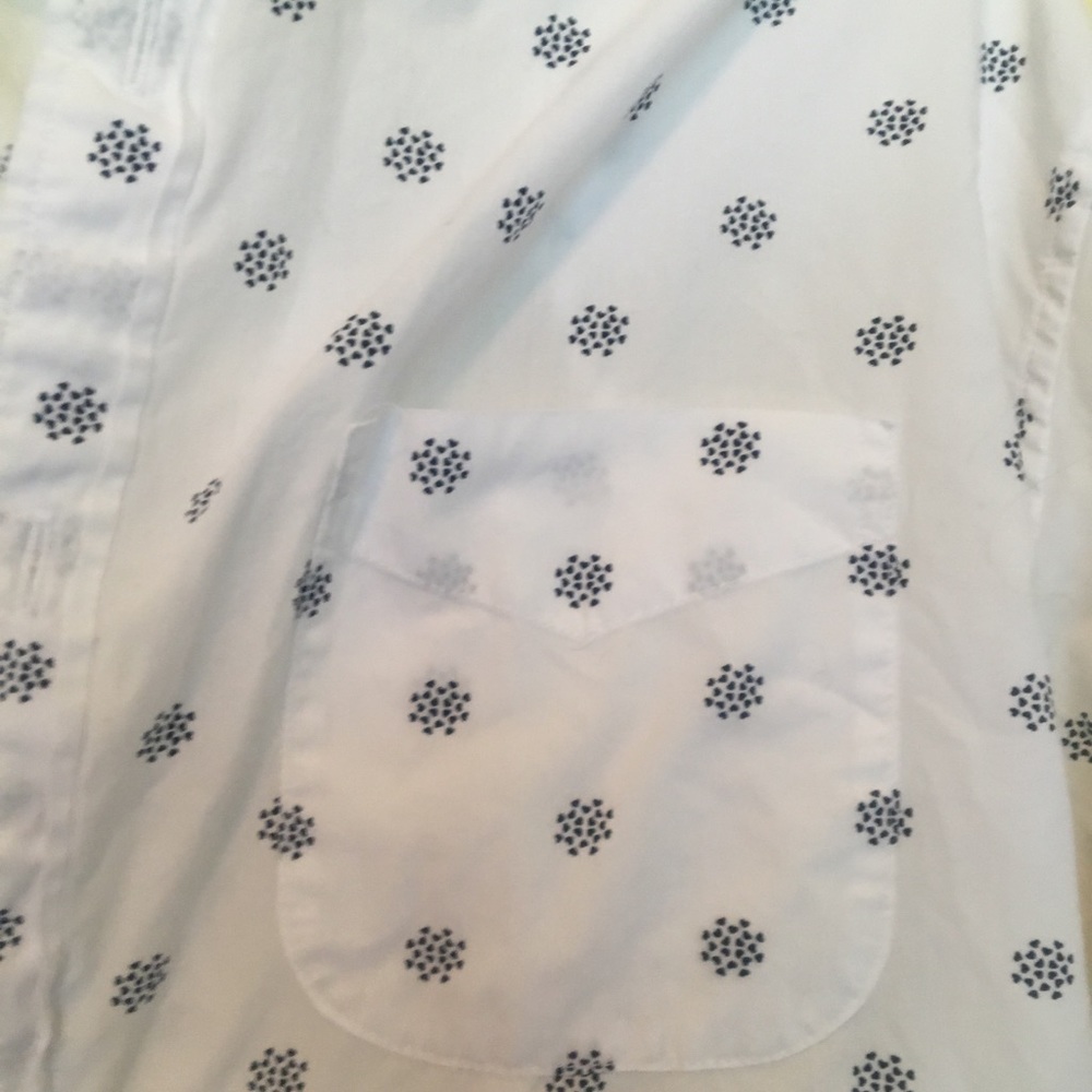 White Patterned Button Down - image 2